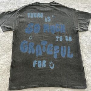 PacSun Gray and Blue Graphic Tee